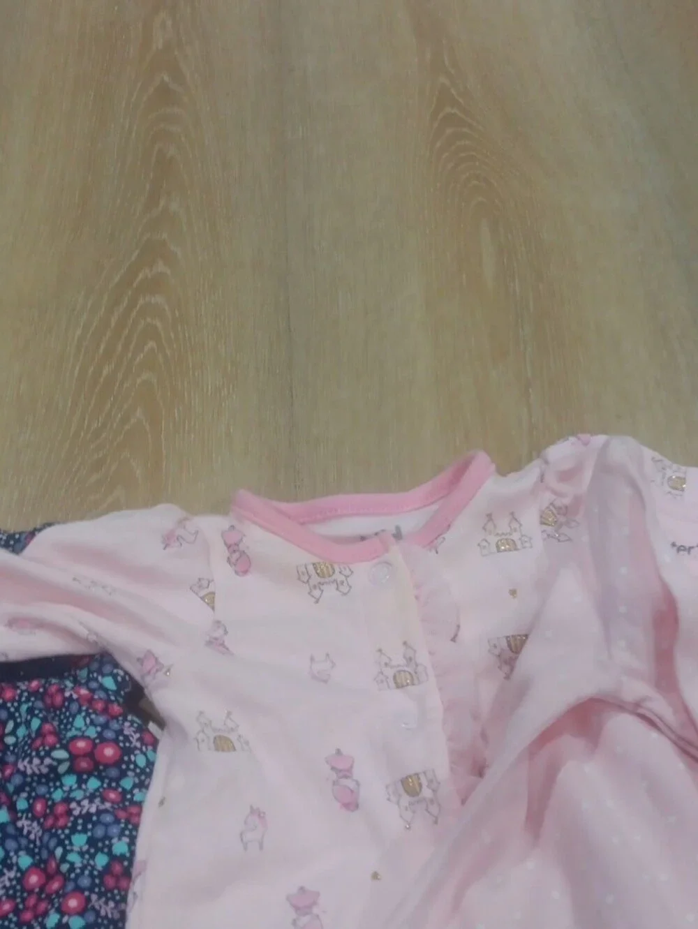 Baby Floral and Pink Mixed Bodysuit Set - Pink